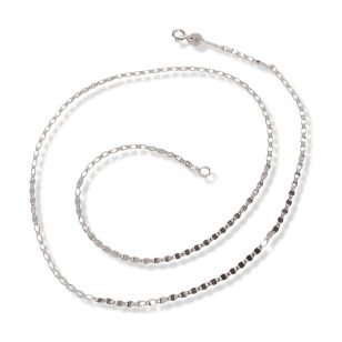 White gold chain with pendants