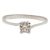 Modern white gold engagement ring with zirconia stone