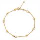 Thin gold bracelet with heart decorations