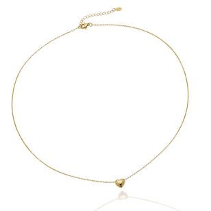 Thin gold pendant necklace