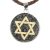 Artgems pendant with black and gold Star of David