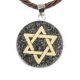 Artgems pendant with black and gold Star of David
