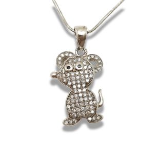 Silver mouse pendant