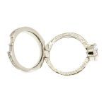 Openable silver ring with "eternal love" engraving