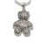 Antique silver teddy bear pendant