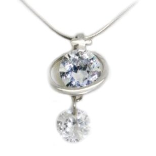 Silver pendant sparkling cosmos