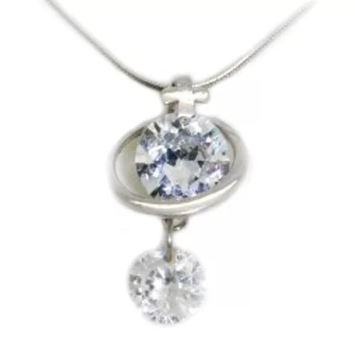 Silver pendant sparkling cosmos