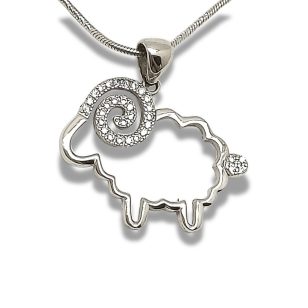 Silver ram pendant