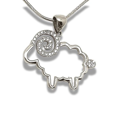 Silver ram pendant