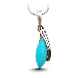 Silver pendant with turquoise stone