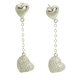 Drop / Dangle heart silver earrings