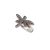 Silver dragonfly ring with marcasite stones