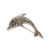 Silver dolphin brooch with marcasite stones
