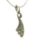 Antique silver pendant with marcasite stones