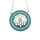 Silver collier necklace with turquoise dream circle