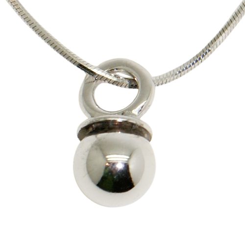 Silver pacifier pendant