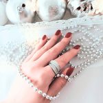 Silver ring with double row of zirconia