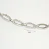 Silver chain bracelet with zirconia stones