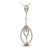 Silver drop pendant with zirconia stones