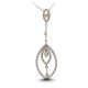 Silver drop pendant with zirconia stones