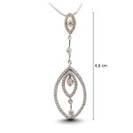 Silver drop pendant with zirconia stones