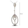 Silver drop pendant with zirconia stones