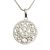 Mother-of-pearl flower silver pendant