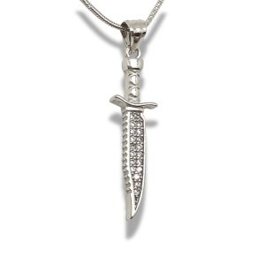 Silver dagger pendant