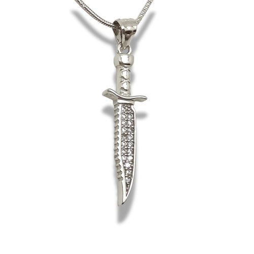 Silver dagger pendant