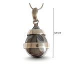 Silver hematite pendant