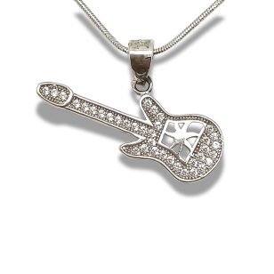 Silver guitar pendant