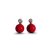 Red Ball Silver earrings