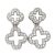 Double clover silver earrings