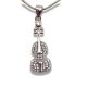 Silver violin pendant