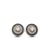 Stone-black silver stud earrings