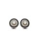 Stone-black silver stud earrings