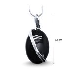 Silver pendant with black onyx