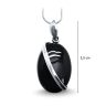 Silver pendant with black onyx
