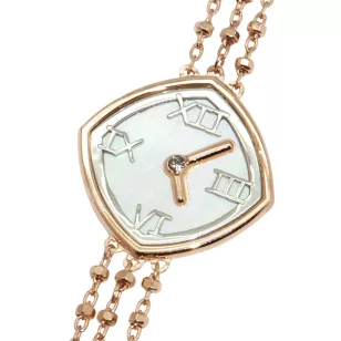 Golden Time silver bracelet in rose gold color