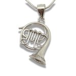 Silver horn pendant