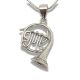 Silver horn pendant
