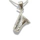 Silver saxophone pendant