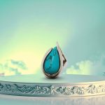 Silver ring with turquoise stone