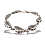 Silver hematite bracelet