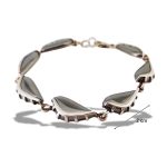 Silver hematite bracelet