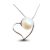 Silver heart pendant with a pearl