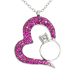 Silver heart pendant and chain eternal love