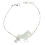 Silver dog bracelet with Scottish Terrier charm