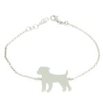 Silver dog bracelet with terrier