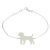Silver dog bracelet with terrier